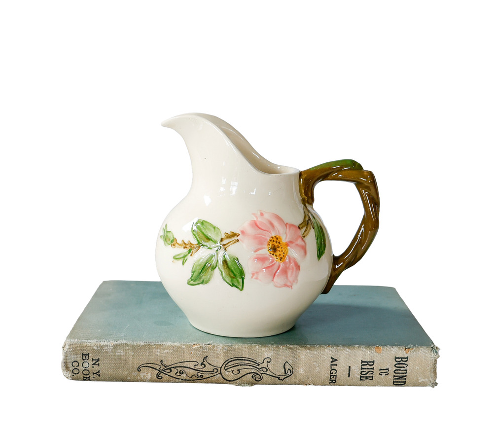 VTG 1940s Franciscan Desert Rose USA Creamer Pitcher Retro MCM Cottage Country